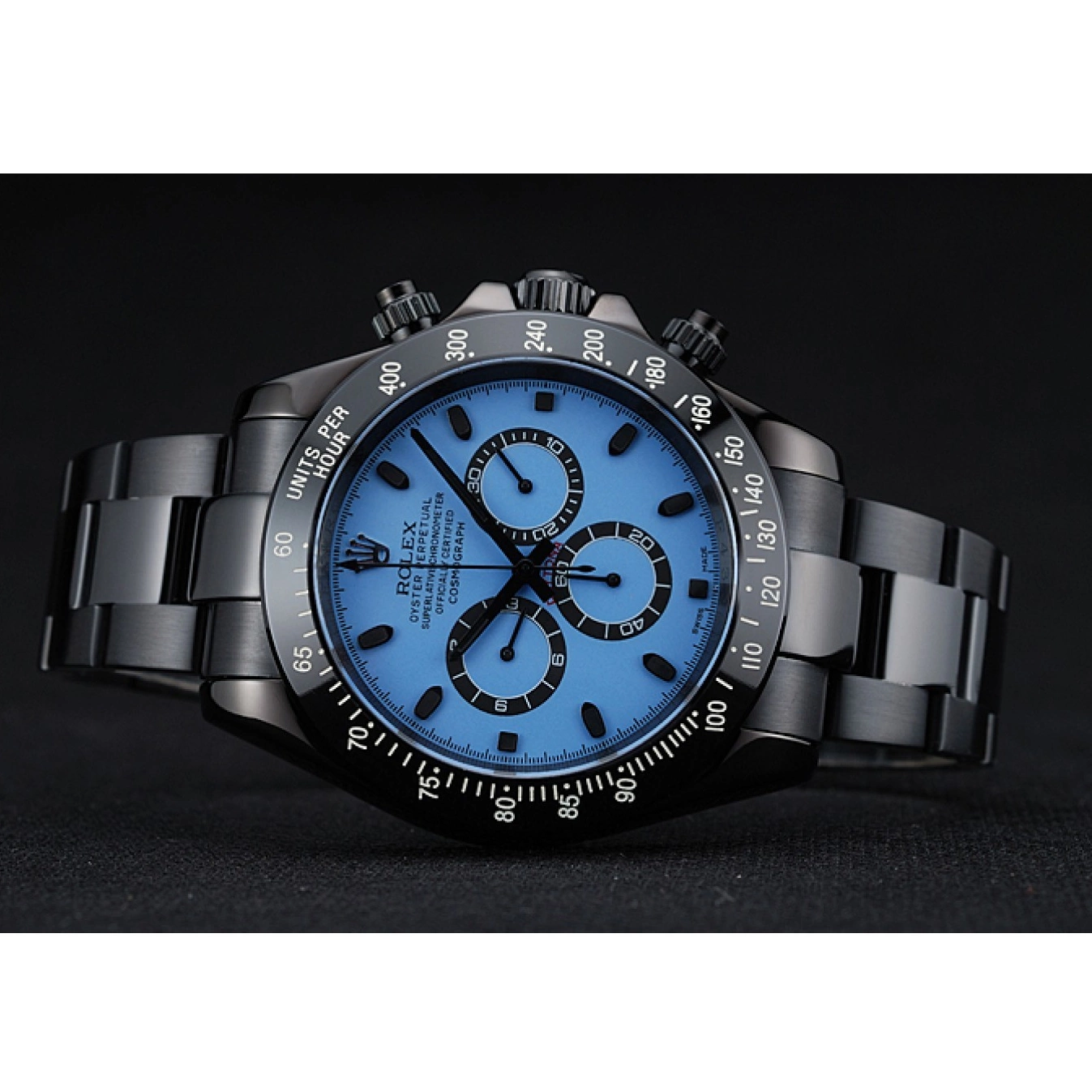 Rolex copies cheap And 1454250 And Daytona Cosmograph Dial Black Bracelet Stainless Blue Rolex Steel Black Case 0621